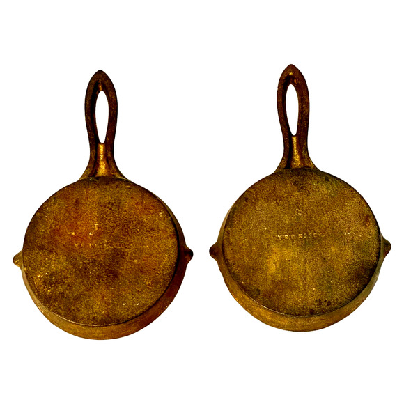 Vintage Miniature Cast Iron Amish Silhouette Skillets - USA Made - A281 - Picture 8 of 10